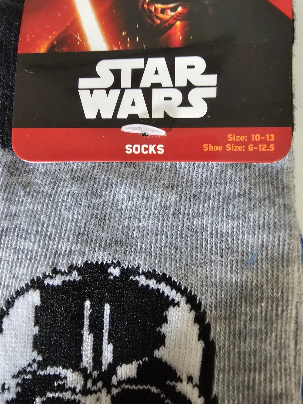 Star Wars Grey and Black Skull Crew Socks